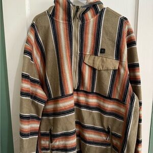 Roark Multicolor Striped Zip Up Sweater